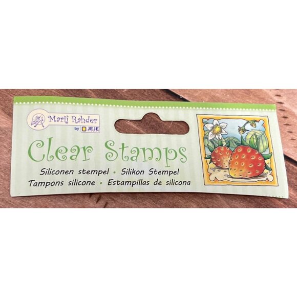RARE Marij Rahder Clear Stamps Strawberries Garden Botanical Leaf Flower StampS - Picture 4 of 4